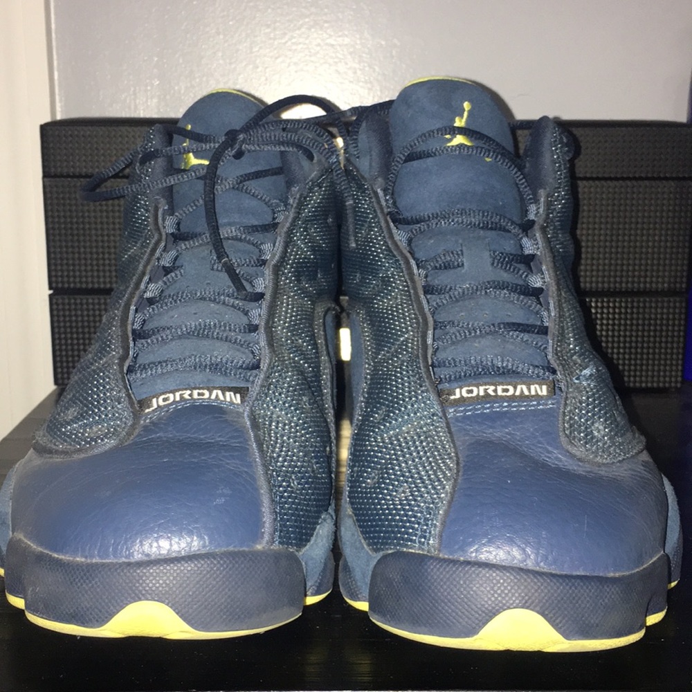 Jordan Athletic Shoes Blue Yellow Breathable Mesh